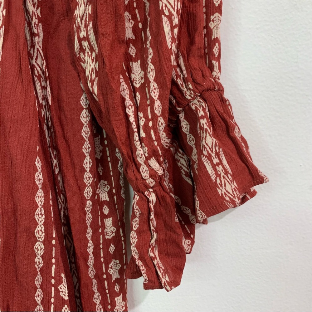 Romantic Gypsy Peasant Smocked Square Neck Dress Hippie Boho Milkmaid Size 3X - Picture 3 of 13